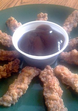 A picture of steak fingers.