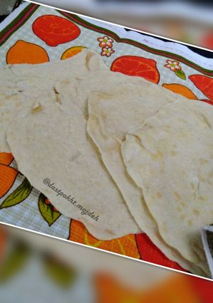 عکسی از دستور نان لواش خانگی🥙🌮 بدون خمیر مایه و فر