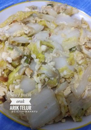 Foto resep Sawi putih orek telur