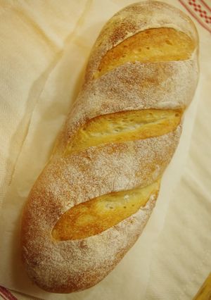 A picture of French Bread with Homemade Bread Starter.