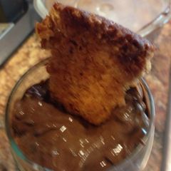 A picture of Deconstructed Mounds Pudding With Macaroon Slice.