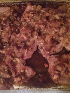 A picture of Baked Pork Chops and Stuffing.