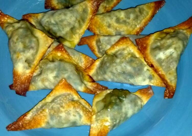 Easiest Way to Make Speedy Deliciously Baked Shrimp &amp; Kale Wontons