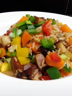 A picture of Summer Roasted Pork Fried Rice.