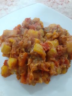 عکسی از دستور خوراک کدو بادمجون رژیمی