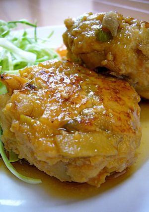 A picture of A Favorite with Children Easy Teriyaki Lotus Root Meatballs.