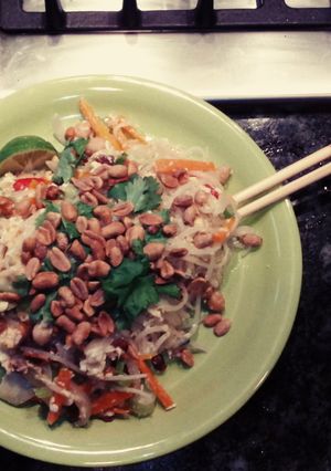 A picture of Vegetarian Pad Thai.