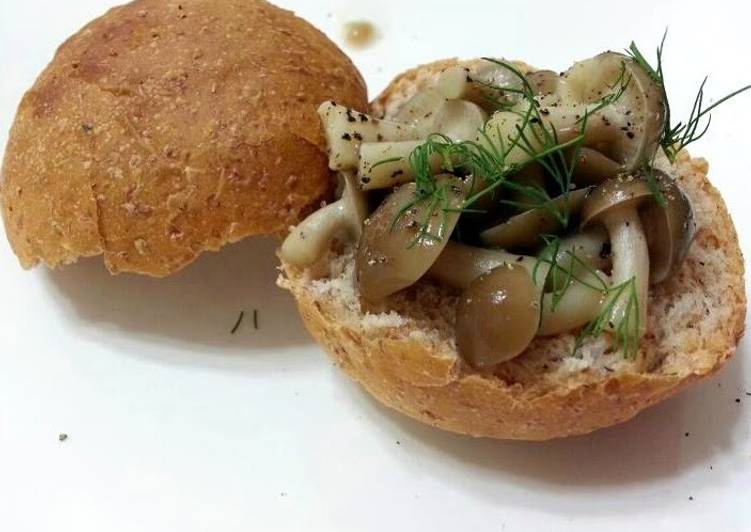 Recipe of Award-winning LG MINI MUSHROOM BURGER ( VEGAN )