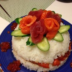 A picture of Sushi Cake for Festive Occasions.