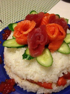 A picture of Sushi Cake for Festive Occasions.