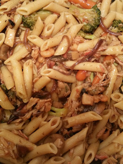 A picture of Seafood Mix Stir Fry/pasta.