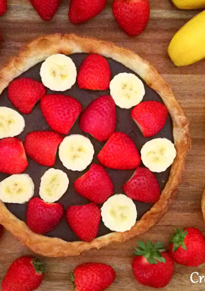 Una foto de Tartaletas de chocolate y fruta