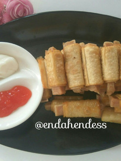 Foto resep Sosis mini gulung kulit pangsit
