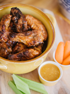 A picture of Drunken Chicken Wings.
