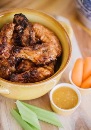 A picture of Drunken Chicken Wings.