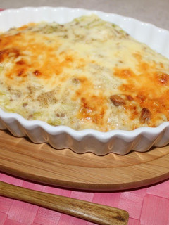 A picture of Gratinéed Rice with Lots of Chinese Cabbage!!!.