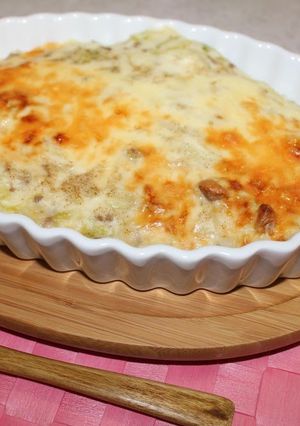 A picture of Gratinéed Rice with Lots of Chinese Cabbage!!!.