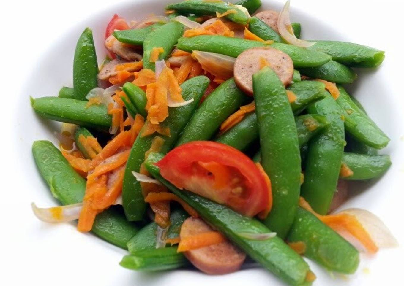 Sugar Snap Pea With Sausage