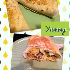 A picture of MeMe's Grilled Stuffed Breakfast Burritos.