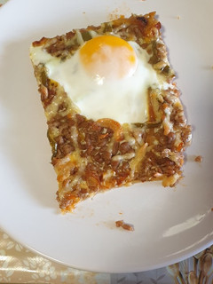 Una foto de Pizza casera de carne tex mex