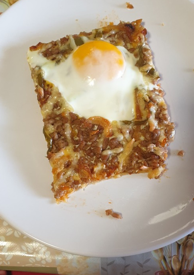Una foto de Pizza casera de carne tex mex
