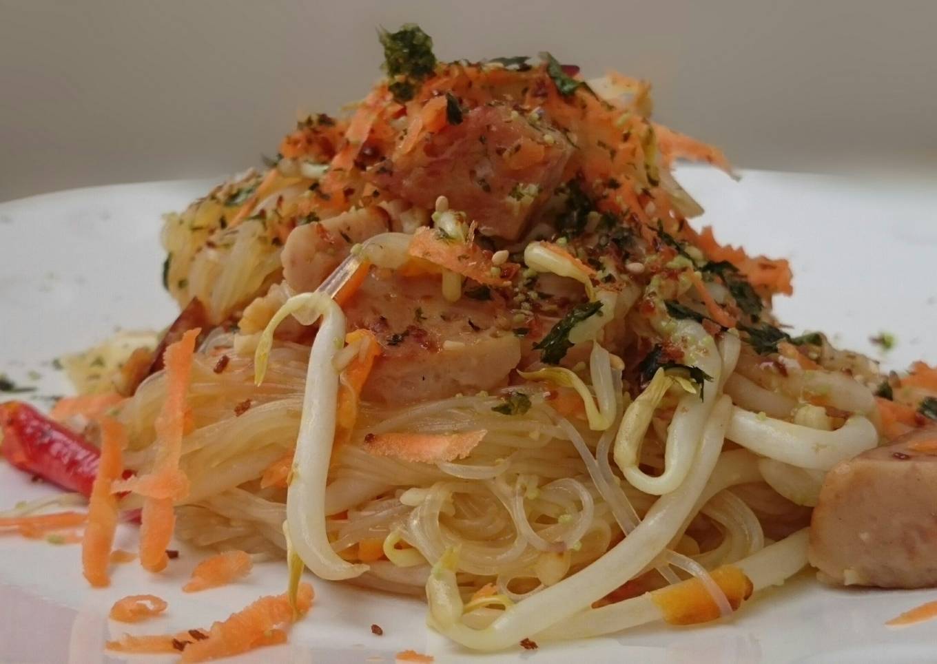 Glass Noodle And Spam Stir Fry