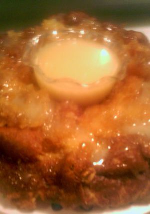 A picture of sunshines bread pudding.