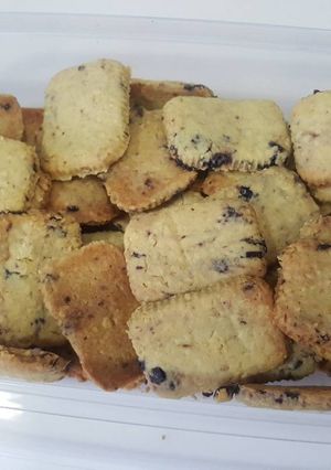 Foto resep Oatmeal cookies (biskuit oat dan blueberry kering)