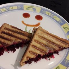 Mayo beetroot sandwich #vaishnavi A picture of Mayo beetroot sandwich #vaishnavi.