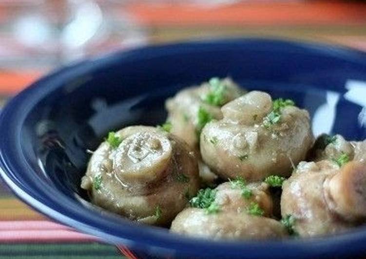 Button Mushrooms with Anchovies and Garlic
