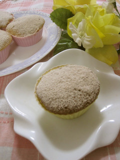 A picture of Toasted Barley Flour (or Soybean Flour) Steamed Bread, Made in the Microwave.