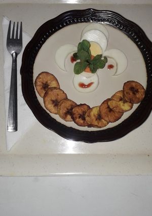A picture of Plaintain and egg chops.