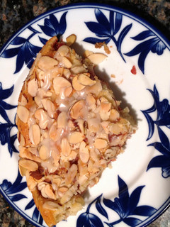 A picture of Raspberry Almond Coffee cake.