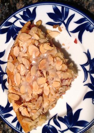 A picture of Raspberry Almond Coffee cake.