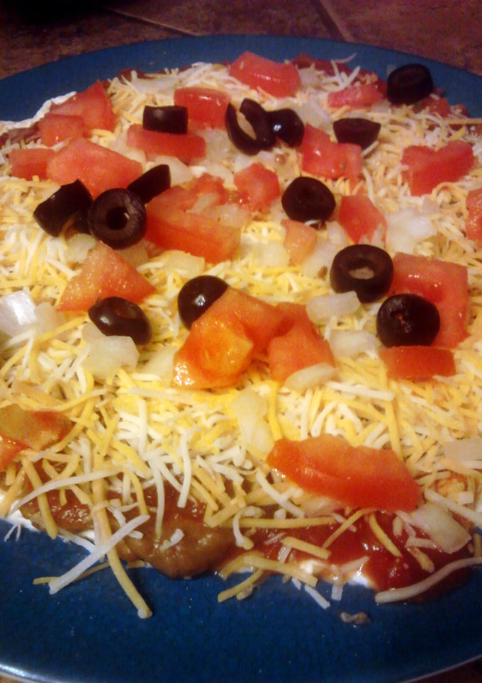 A picture of My Simple Layered Taco Dip.