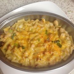 A picture of My Macaroni Chicken and Cheese Bake 💛.