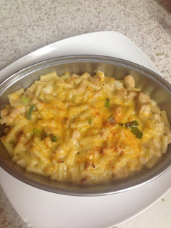 A picture of My Macaroni Chicken and Cheese Bake 💛.