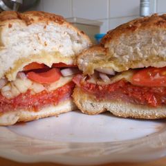 A picture of Salami melt.