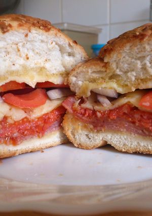 A picture of Salami melt.