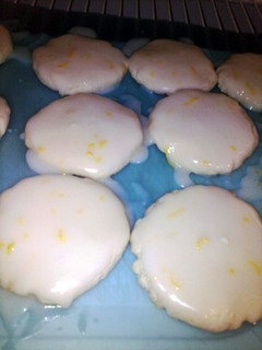 A picture of Lemon Sugar Cookies with Lemon Glaze.