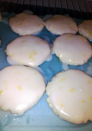 A picture of Lemon Sugar Cookies with Lemon Glaze.