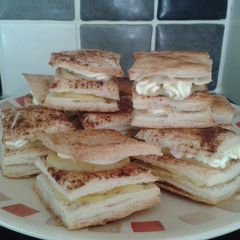 Millefeuille of seville orange curd A picture of Millefeuille of seville orange curd.
