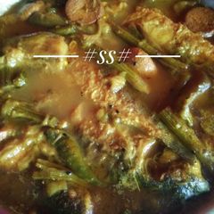 A picture of Baby Rohu fish curry with vegetables #Cookpad.