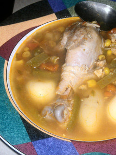 A picture of CHICKEN SOUP WITH SPINACH.