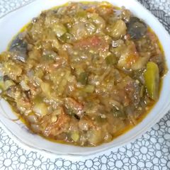 A picture of Baingan ka bharta.