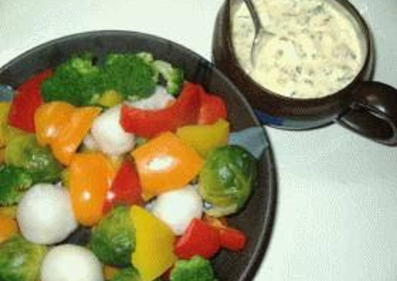 Japanese-Style Tartar Sauce on Warm Salad