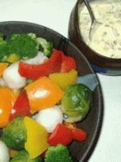 A picture of Japanese-Style Tartar Sauce on Warm Salad.