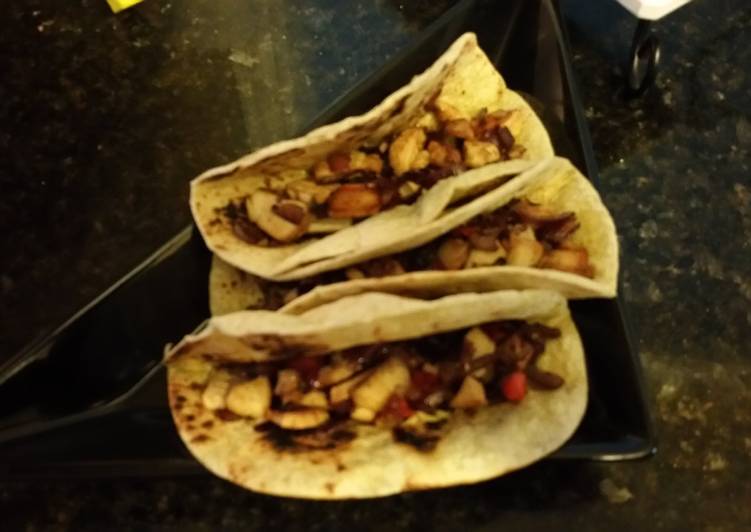 Steps to Make Quick Leftover breakfast/Lunch Tacos