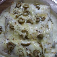 A picture of White Sauce Canneloni.