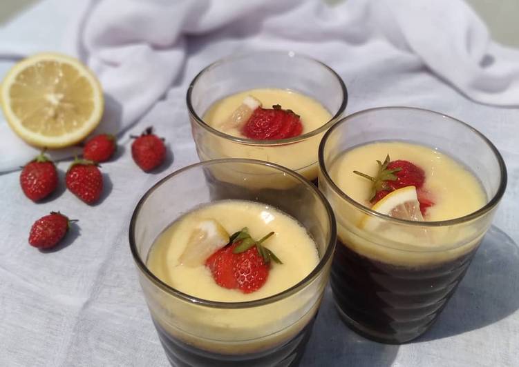 Puding coklat vla lemon